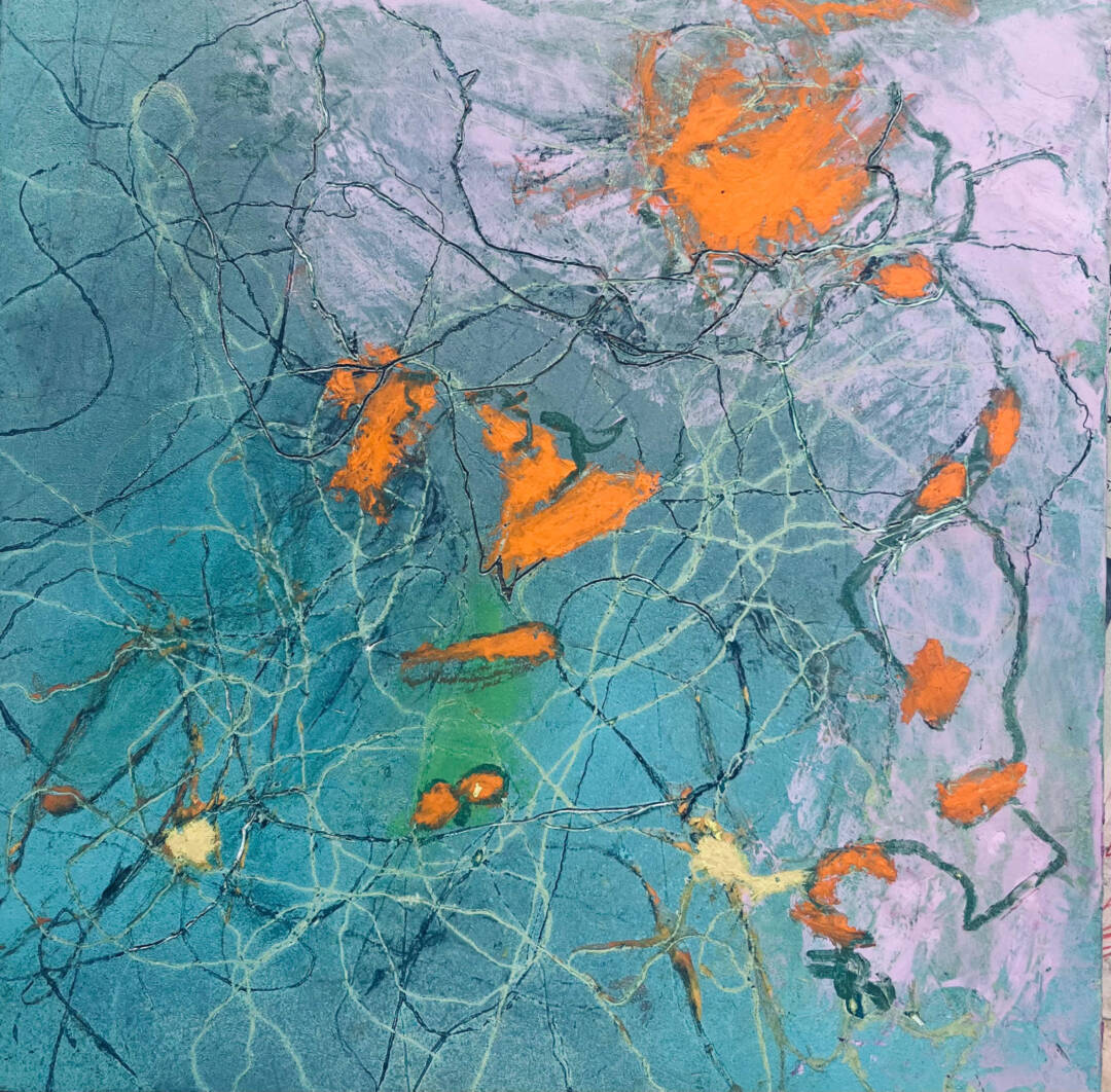 Will Thoms - Untitled #6 - Oil and cold wax on panel - 9in x 9in